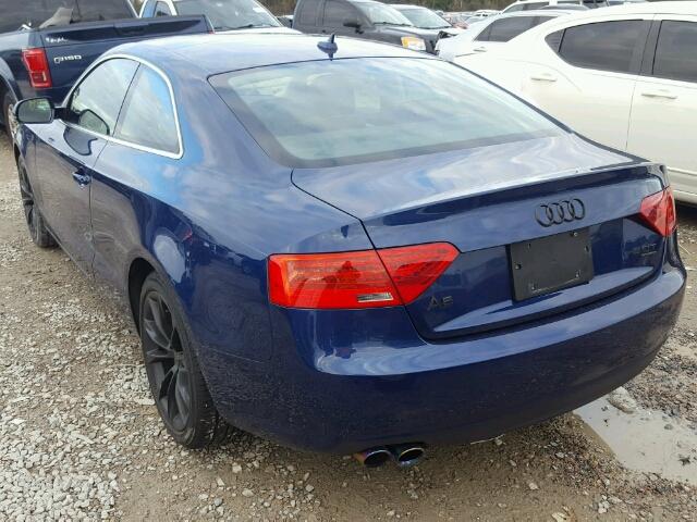 WAUCFAFR1DA038017 - 2013 AUDI A5 PREMIUM BLUE photo 3