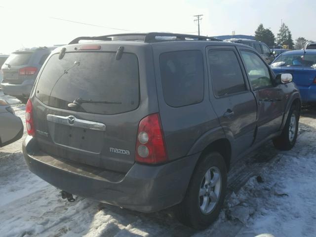 4F2YZ96185KM31615 - 2005 MAZDA TRIBUTE S GRAY photo 4