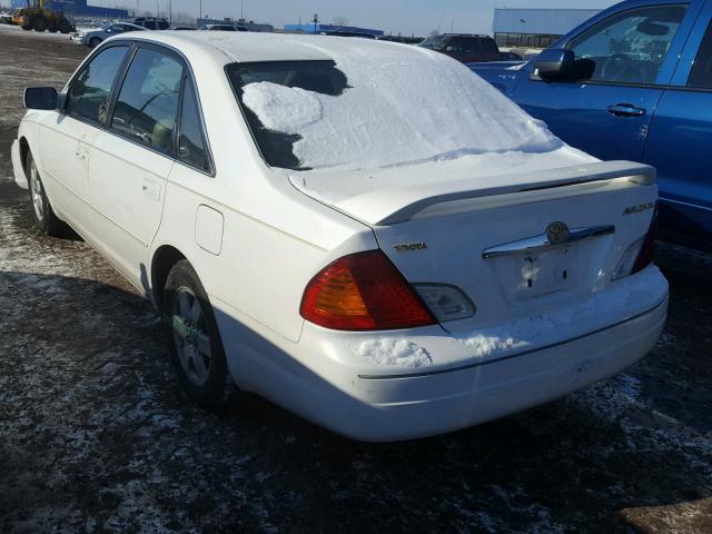 4T1BF28B52U244159 - 2002 TOYOTA AVALON XL WHITE photo 3