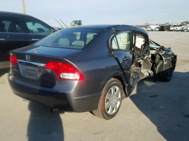 2HGFA16559H343980 - 2009 HONDA CIVIC LX GRAY photo 4