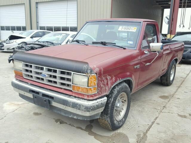 1FTCR10T7KUA14377 - 1989 FORD RANGER RED photo 2