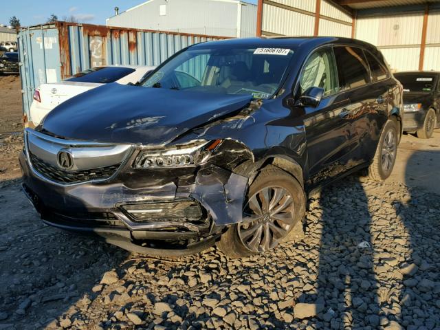 5FRYD4H69EB042357 - 2014 ACURA MDX TECHNO BLACK photo 2