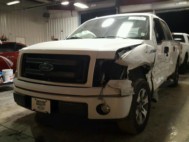 1FTFW1CF4EKD49740 - 2014 FORD F150 SUPER WHITE photo 2