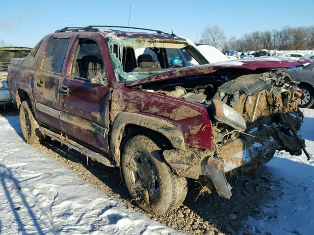 3GNEK12T64G257394 - 2004 CHEVROLET AVALANCHE MAROON photo 1