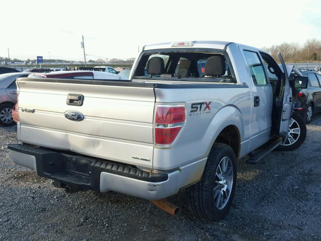 1FTFW1EF6EKE35628 - 2014 FORD F150 SUPER SILVER photo 4