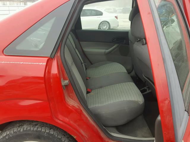1FAFP34N67W296703 - 2007 FORD FOCUS ZX4 RED photo 6