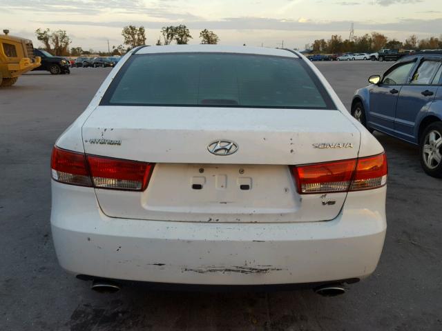 5NPEU46F67H160815 - 2007 HYUNDAI SONATA SE WHITE photo 9