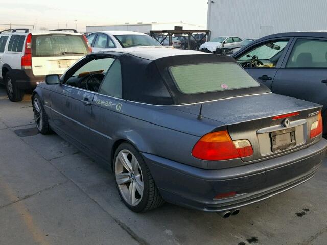 WBABS53411JU82789 - 2001 BMW 330 CI GRAY photo 3