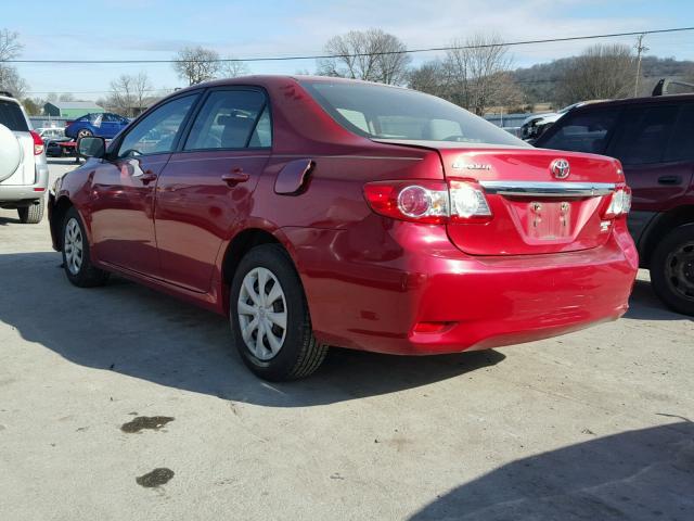 JTDBU4EE9B9133671 - 2011 TOYOTA COROLLA BA RED photo 3