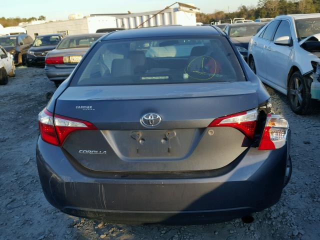 2T1BURHE6EC093167 - 2014 TOYOTA COROLLA L GRAY photo 9