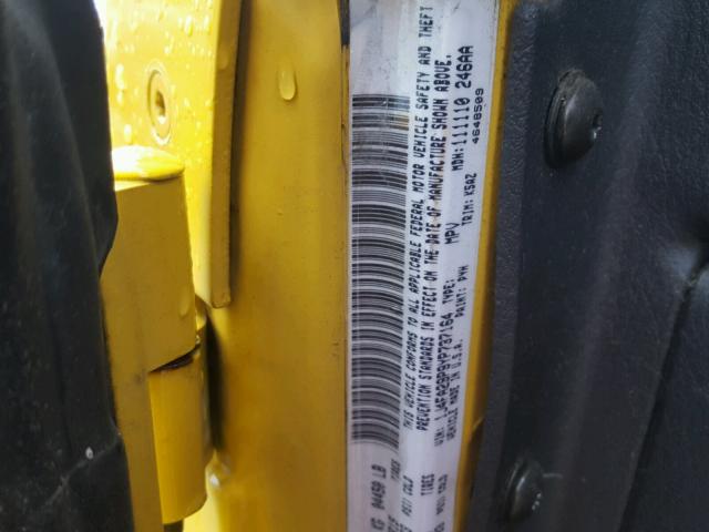 1J4FA29P9YP737164 - 2000 JEEP WRANGLER / YELLOW photo 10