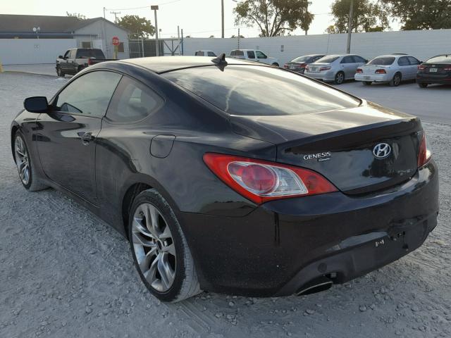 KMHHT6KDXBU049288 - 2011 HYUNDAI GENESIS CO BLACK photo 3