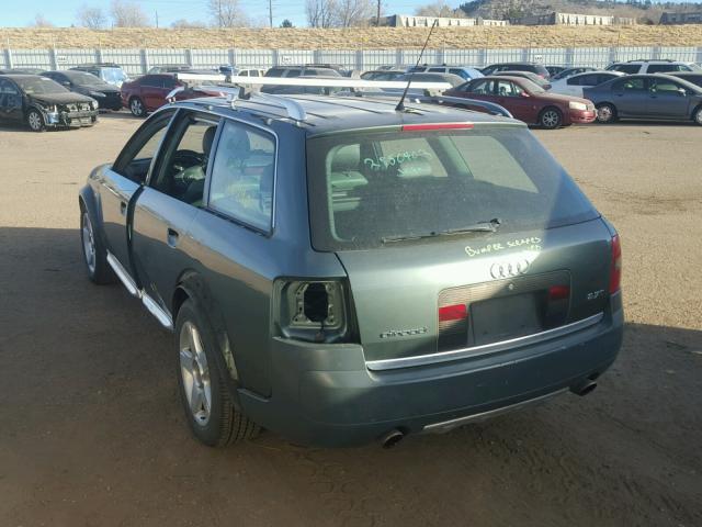 WAUYP64B21N166700 - 2001 AUDI ALLROAD GREEN photo 3