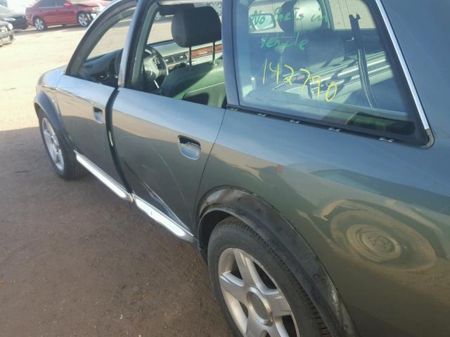 WAUYP64B21N166700 - 2001 AUDI ALLROAD GREEN photo 9