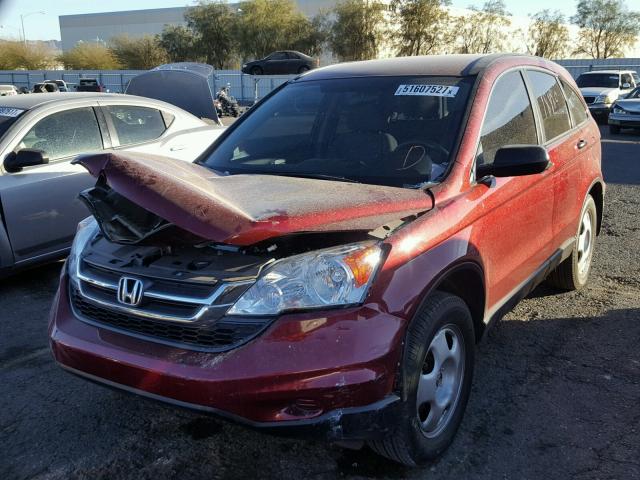 5J6RE3H30BL060509 - 2011 HONDA CR-V LX RED photo 2