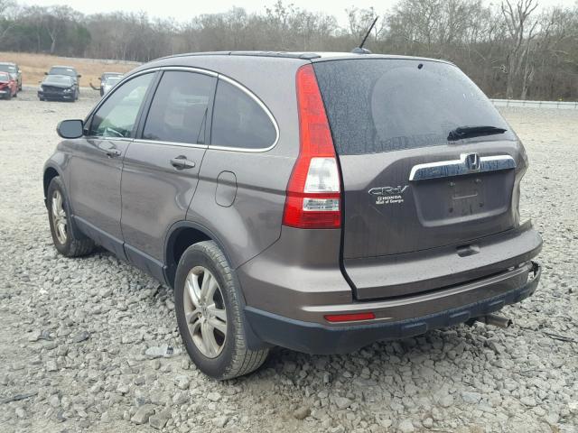 5J6RE3H78BL057568 - 2011 HONDA CR-V EXL BROWN photo 3