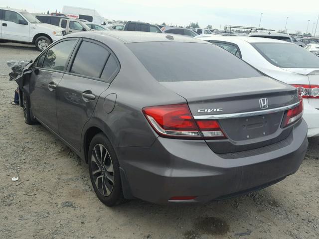19XFB2F91DE284581 - 2013 HONDA CIVIC EXL رمادي صورة 3