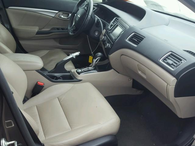 19XFB2F91DE284581 - 2013 HONDA CIVIC EXL رمادي صورة 5