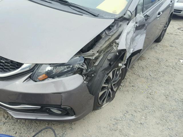 19XFB2F91DE284581 - 2013 HONDA CIVIC EXL GRAY photo 9