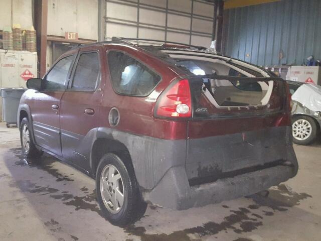 3G7DA03E51S518233 - 2001 PONTIAC AZTEK MAROON photo 3