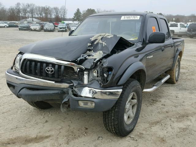 5TEGN92N32Z110721 - 2002 TOYOTA TACOMA DOU BLACK photo 2