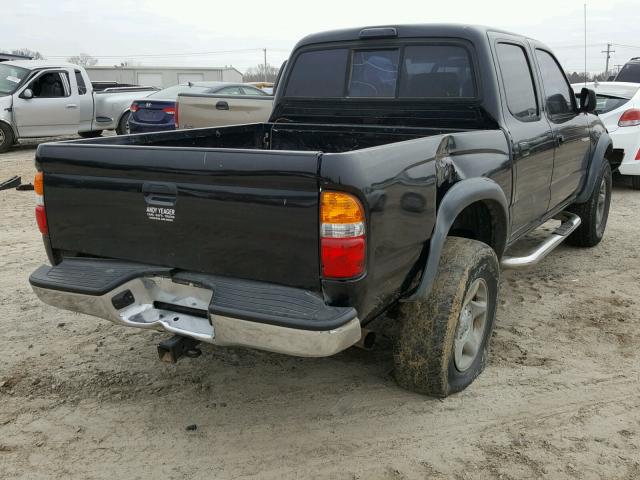 5TEGN92N32Z110721 - 2002 TOYOTA TACOMA DOU BLACK photo 4