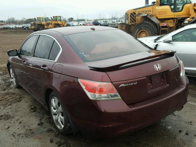 1HGCP2F86AA109755 - 2010 HONDA ACCORD EXL MAROON photo 3