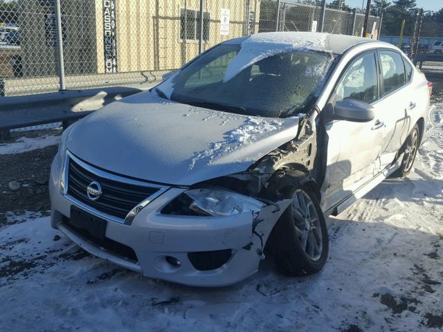 3N1AB7AP4EY298460 - 2014 NISSAN SENTRA S SILVER photo 2