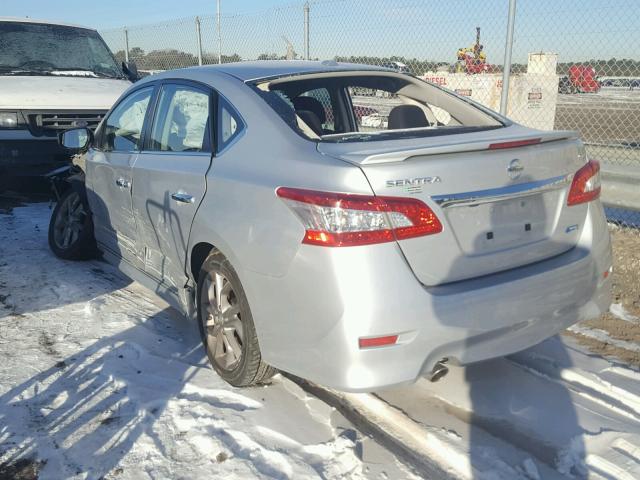 3N1AB7AP4EY298460 - 2014 NISSAN SENTRA S SILVER photo 3