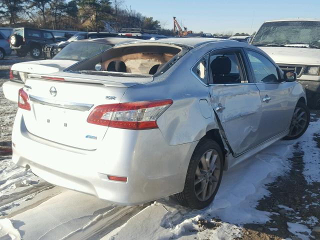 3N1AB7AP4EY298460 - 2014 NISSAN SENTRA S SILVER photo 4