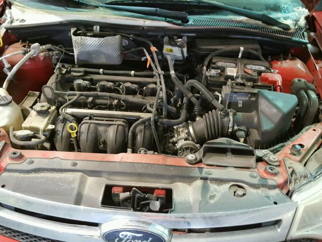 1FAHP35N38W254336 - 2008 FORD FOCUS SE RED photo 7