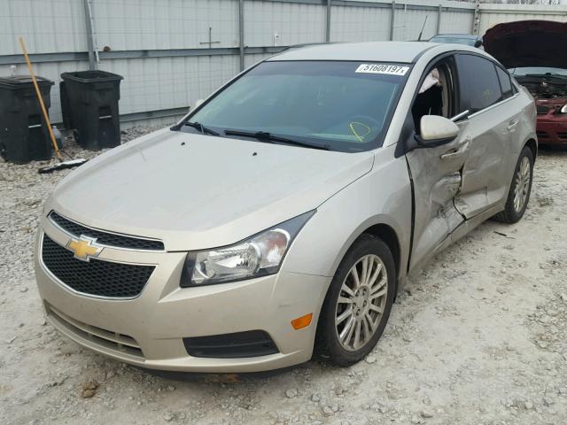 1G1PJ5SBXE7187326 - 2014 CHEVROLET CRUZE ECO TAN photo 2