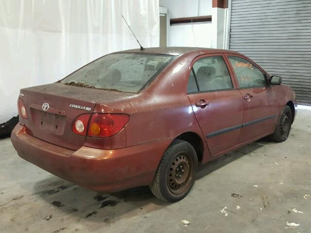 1NXBR32E93Z057976 - 2003 TOYOTA COROLLA CE MAROON photo 4