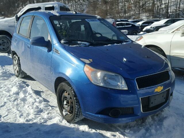 KL1TD66E59B613506 - 2009 CHEVROLET AVEO LS BLUE photo 1