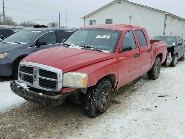 1D7HW28K65S294184 - 2005 DODGE DAKOTA QUA RED photo 2