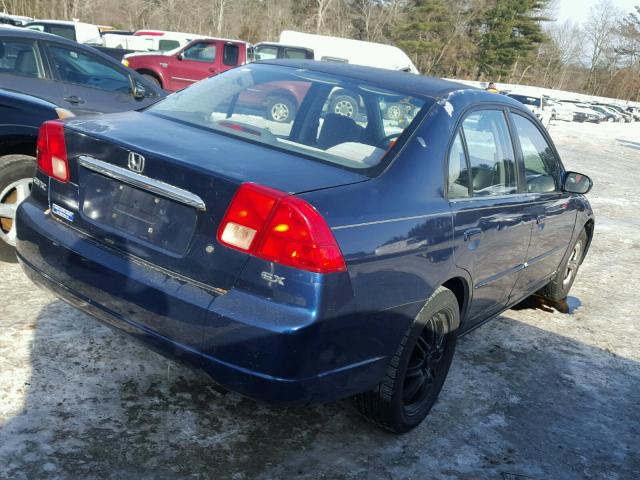 2HGES26731H565938 - 2001 HONDA CIVIC EX BLUE photo 4