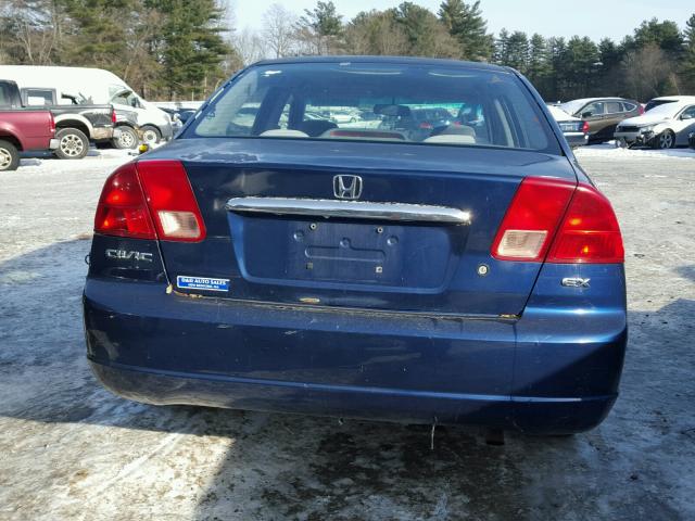 2HGES26731H565938 - 2001 HONDA CIVIC EX BLUE photo 9