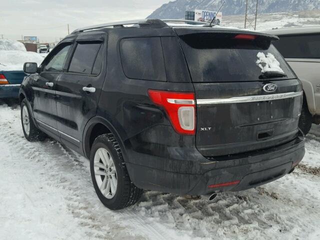 1FM5K8D88EGC36839 - 2014 FORD EXPLORER X BLACK photo 3