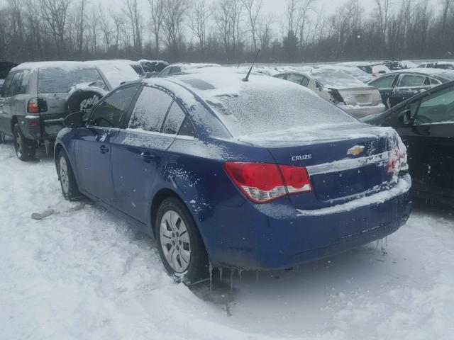 1G1PD5SH3C7124397 - 2012 CHEVROLET CRUZE LS BLUE photo 3