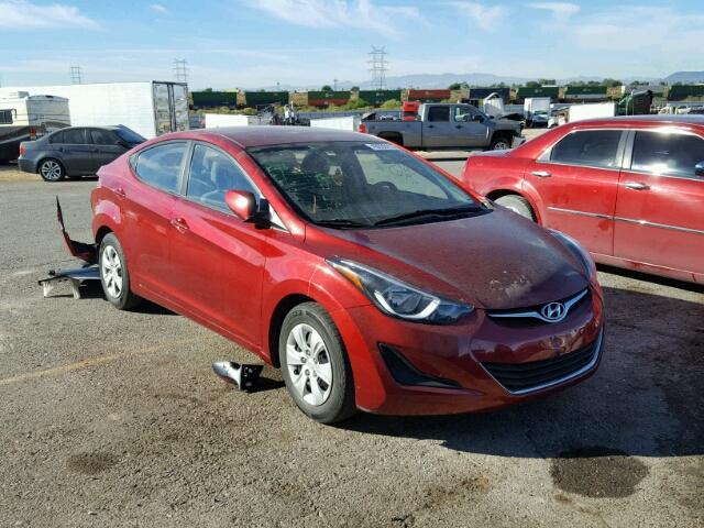 5NPDH4AE0GH675677 - 2016 HYUNDAI ELANTRA SE RED photo 1