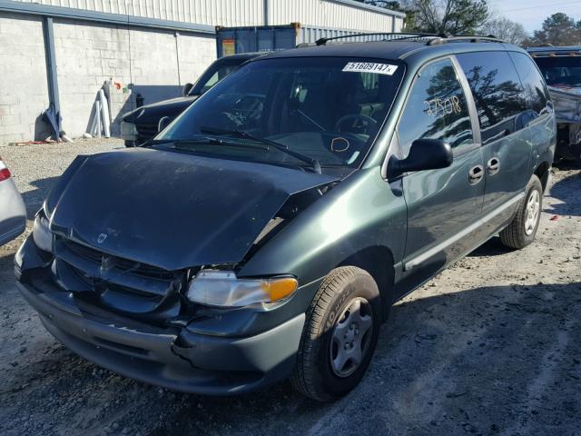 2B4FP25B2YR823958 - 2000 DODGE CARAVAN GREEN photo 2