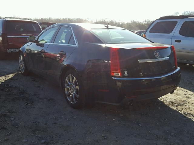 1G6DF577580134159 - 2008 CADILLAC CTS BLACK photo 3