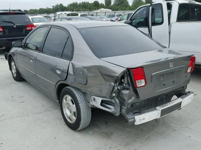 JHMES96615S015391 - 2005 HONDA CIVIC HYBR GRAY photo 3