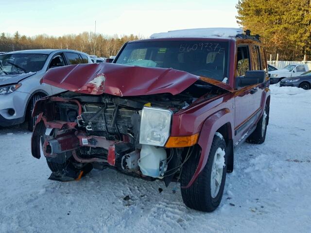 1J8HG48N56C123735 - 2006 JEEP COMMANDER წითელი ფოტო 2