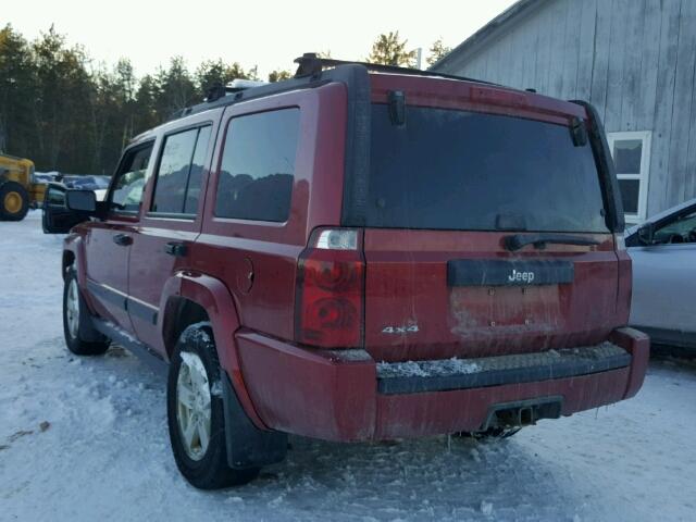 1J8HG48N56C123735 - 2006 JEEP COMMANDER RED photo 3