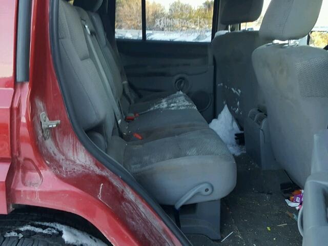 1J8HG48N56C123735 - 2006 JEEP COMMANDER წითელი ფოტო 6