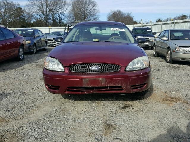 1FAFP53U67A147581 - 2007 FORD TAURUS SE BURGUNDY photo 9