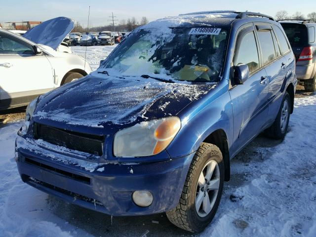 JTEHD20V746018251 - 2004 TOYOTA RAV4 BLUE photo 2