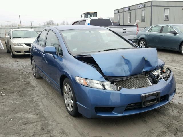 19XFA16529E001851 - 2009 HONDA CIVIC LX BLUE photo 1