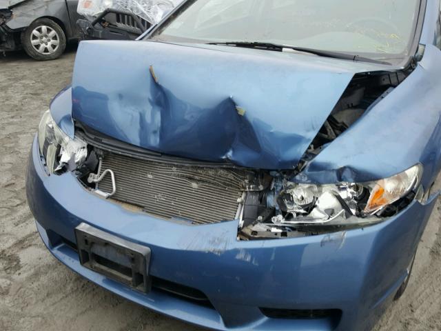 19XFA16529E001851 - 2009 HONDA CIVIC LX BLUE photo 9